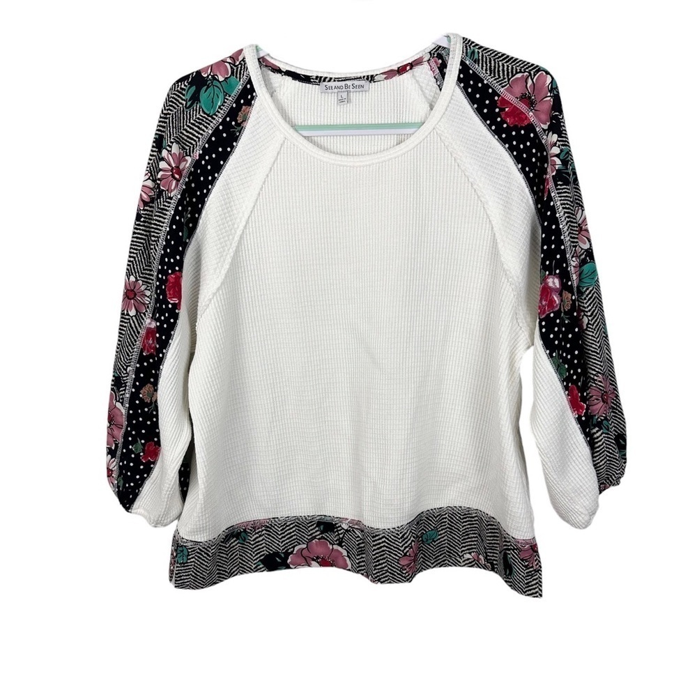 See And Be Seen Floral Raglan Sleeve Top